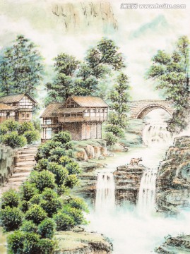 小橋流水人家 依山傍水 農(nóng)家樂