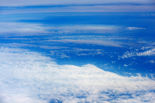 云层上的云 飞机上拍的云