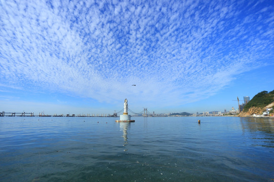 大连金沙滩 海滨浴场 真实美景