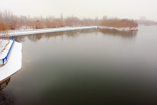 昆湖冬景