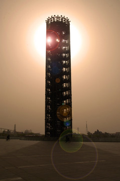 天津银河广场 满月塔清晨
