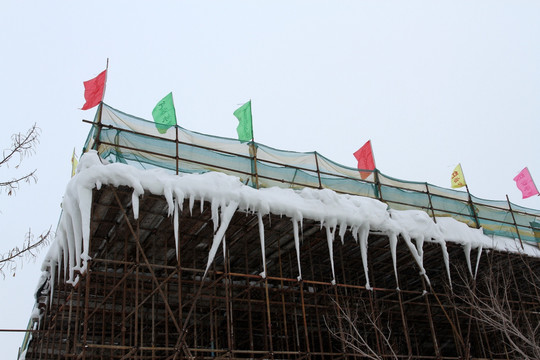 冬天 雪地 冰面 游乐场 冬季