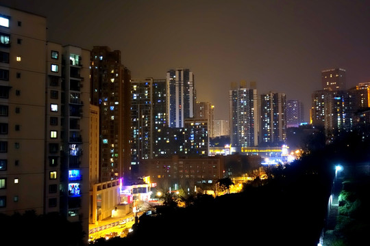 城市星光 夜景 城市夜景