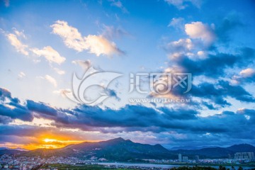 天空 夕阳 日落