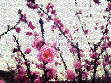 染色玻璃 花卉