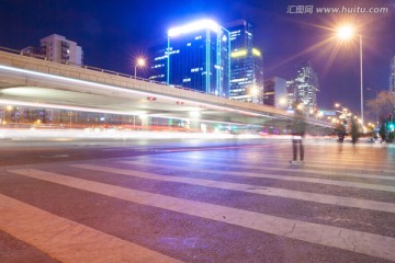 北京街道夜景