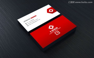 紅色高檔名片設計