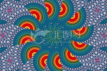 幾何花型 壁紙 面料 無分層