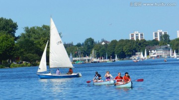 帆船赛德国汉堡阿尔斯特湖