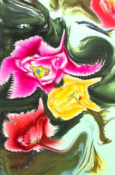花開富貴抽象畫（未分層）