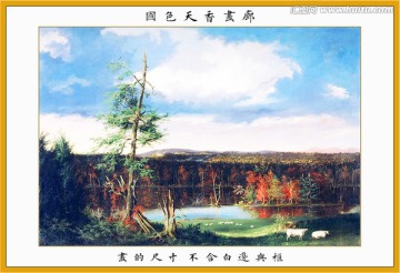 鄉(xiāng)村田園風(fēng)景油畫