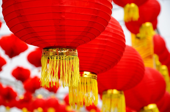 中国传统的大红灯笼