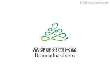 心綠葉LOGO標(biāo)志設(shè)計