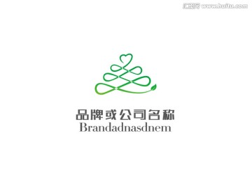 心绿叶LOGO标志设计