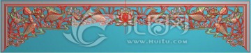 鏤空荷花魚掛落屏風背景墻浮雕圖