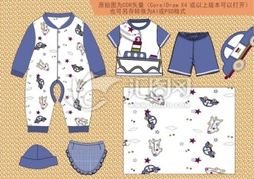 嬰童家居服 baby爬服