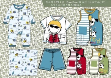 嬰童家居服 baby爬服設(shè)計(jì)