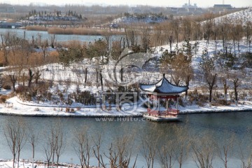 湿地雪景