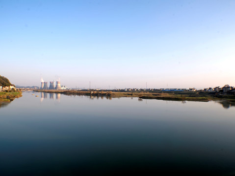 浙能兰溪电厂马公滩全景