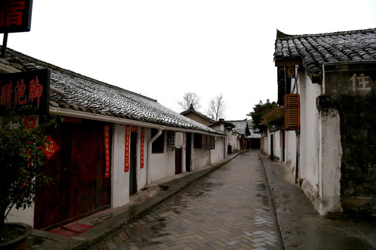 古城 小巷 雪景