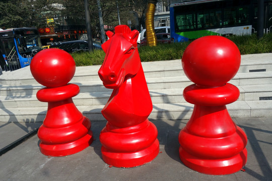 雕塑 中国象棋