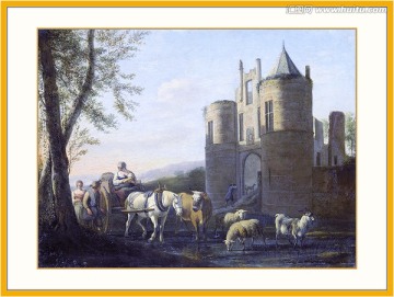 城堡风景古典油画