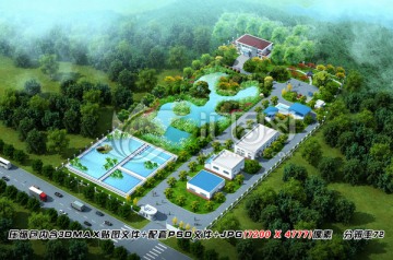 污水處理廠鳥(niǎo)瞰圖