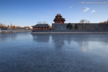 北京故宫角楼冬景