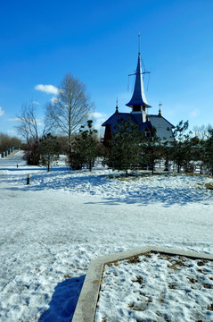 庄园雪地