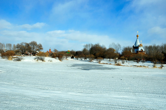 雪地自然美景