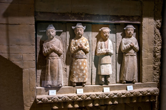 古代戏曲角色 砖雕