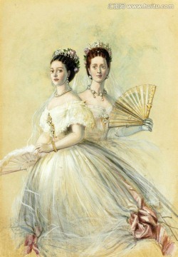 贵族女性油画