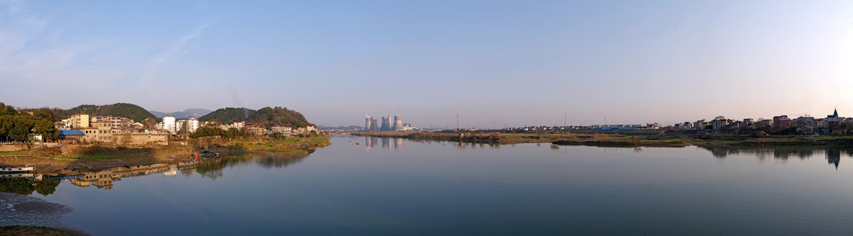 兰溪马公滩南门浙能兰溪电厂全景