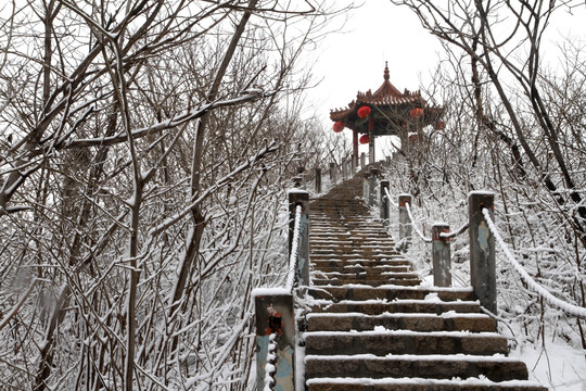 小山雪景