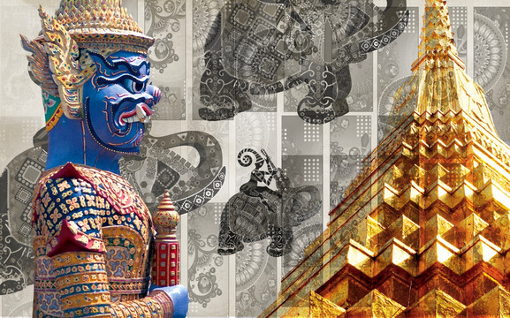 羅馬復(fù)古宮殿裝飾畫