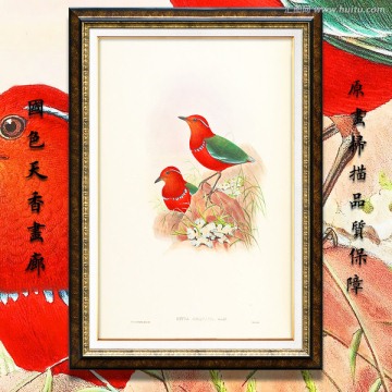 古典花鸟油画 画廊品质