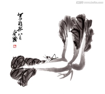 齊白石 菜圃高清作品