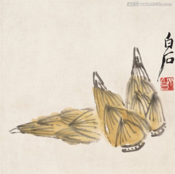 齊白石竹筍圖