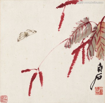 紅蓼彩蝶圖