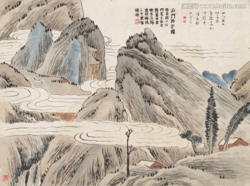 石門二十四景圖石門臥云圖