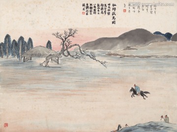 石門二十四景圖仙坪試馬圖