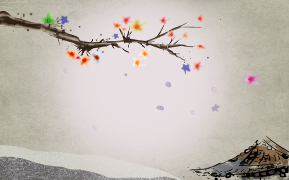 抽象梅花裝飾畫