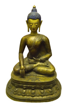 藏传佛教文物 明代阿閦佛铜像