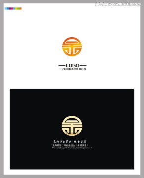 金 圓形 LOGO