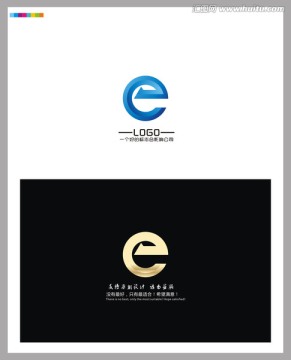 字母E 圓 LOGO