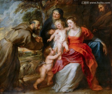 鲁本斯油画 圣母子（无分层）