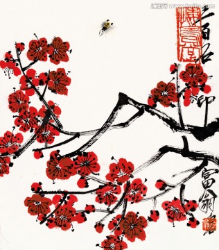 齊白石富翁梅花