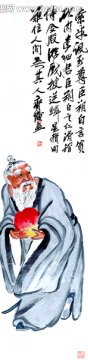 齊白石 東方朔偷桃圖