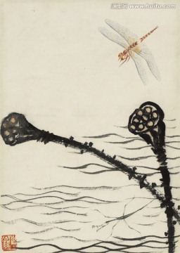 齊白石 蜻蜓繪畫作品