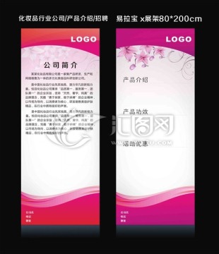 化妝品易拉寶